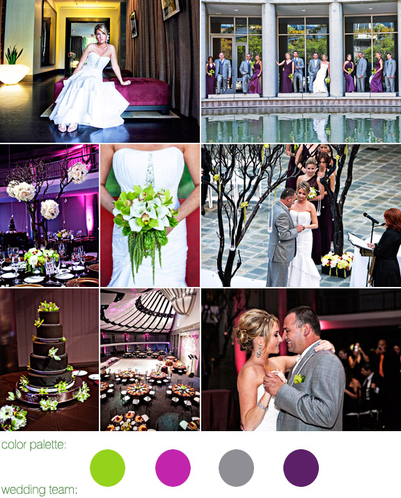 jewel toned color palette, green, eggplant and gray, photos by: joy marie photography